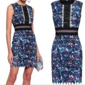 SALONI Mini Dress Size 4 Multicolor Lace GUC